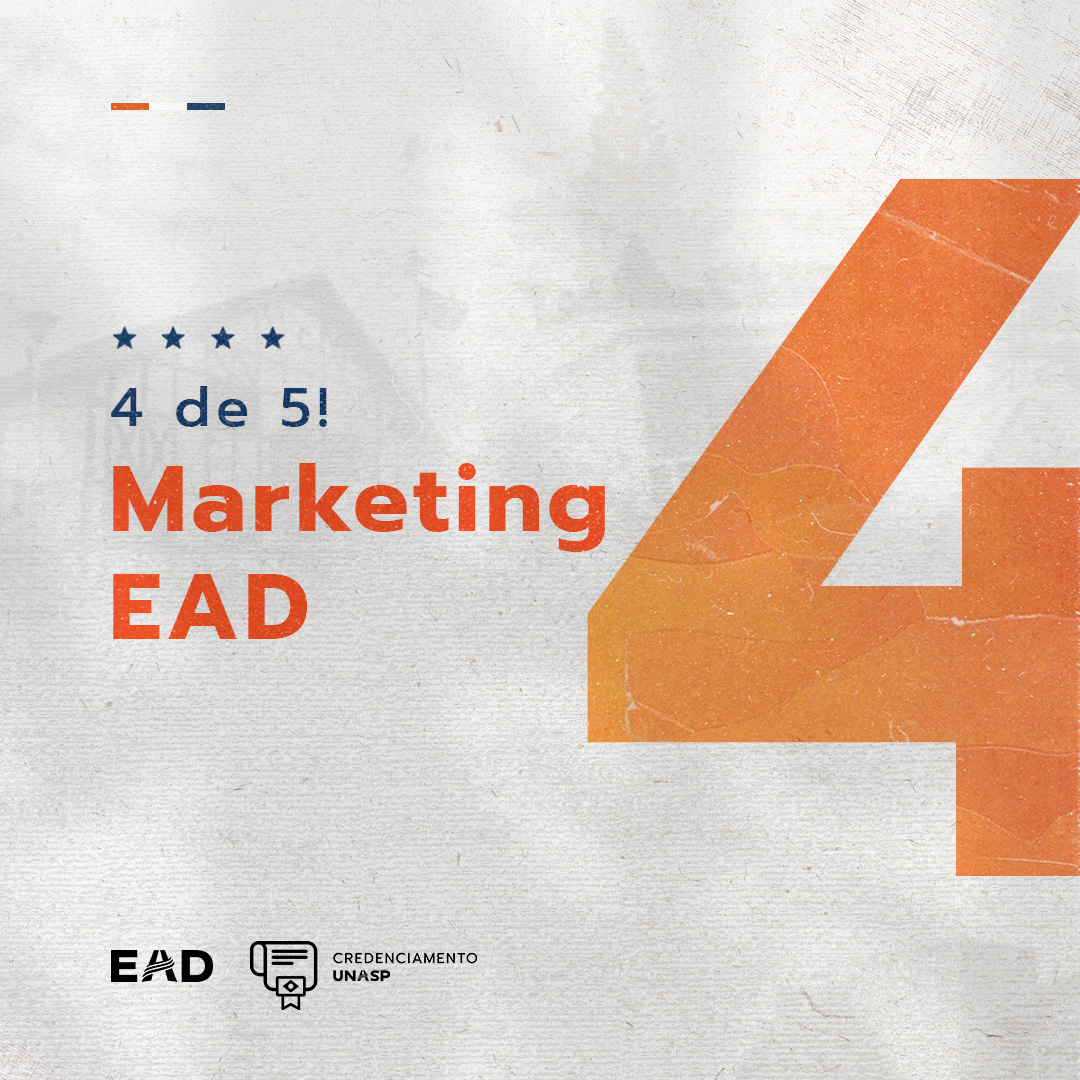 Curso de Marketing do EAD é avaliado pelo MEC com nota 4
